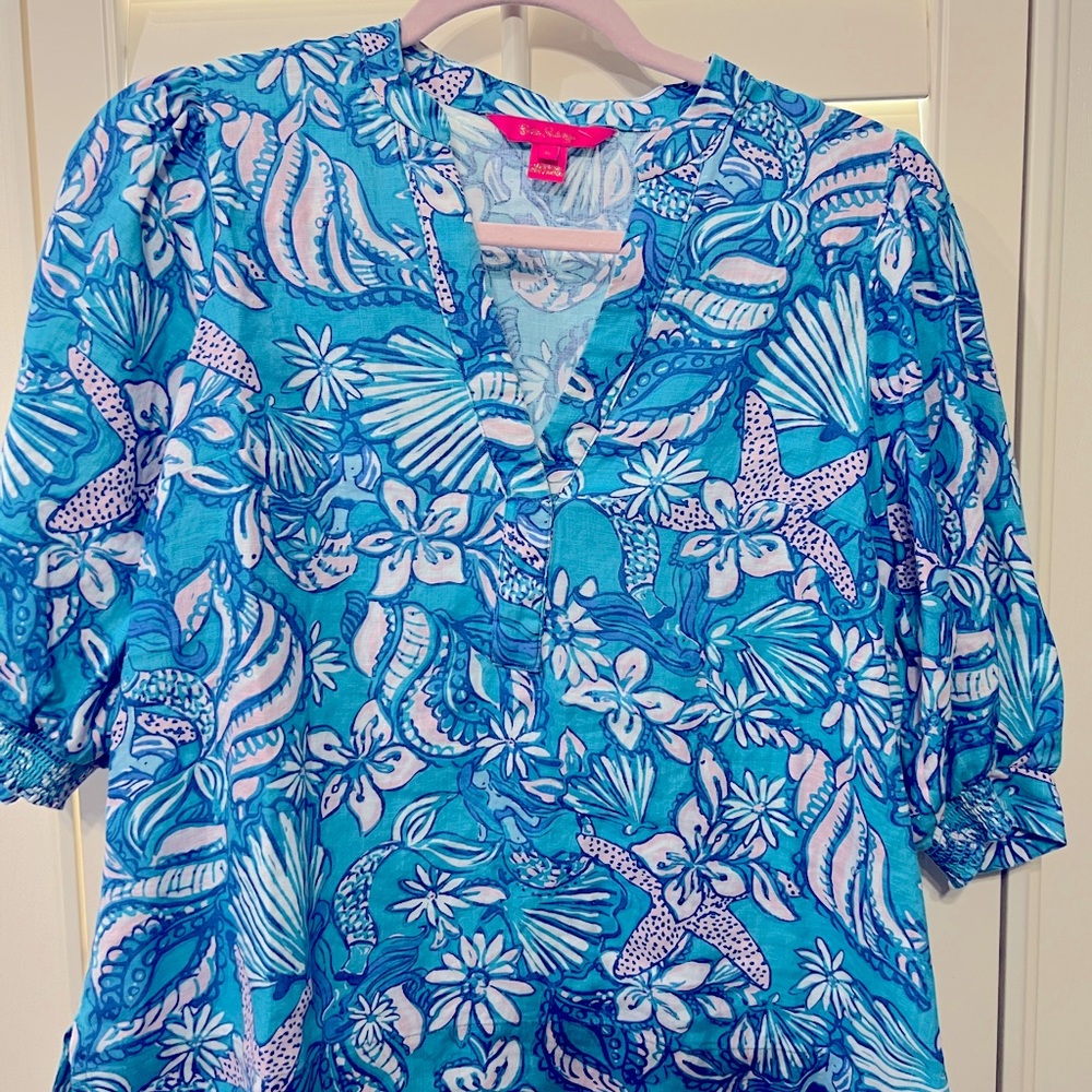 Lilly Pulitzer NWOT top size 0 Linen top